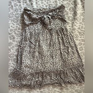 Leopard print strapless dress